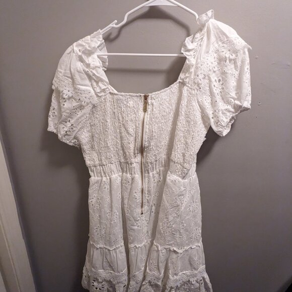 White eyelet mini dress - Picture 3 of 4
